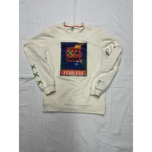 Fifth Loop Fearless Sweatshirt Size M Color Cream Long Sleeve Sweatshirt